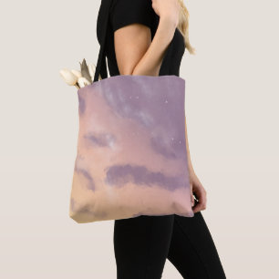 Helles Morning Pastel Sunrise Sky mit Wolken Tasche