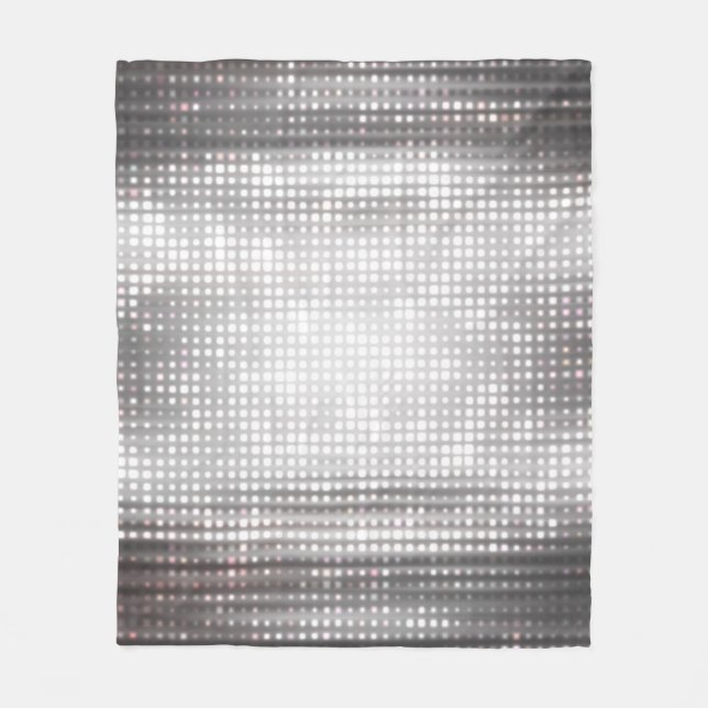 Helles Mosaik: Glossy Gray Abstrakt. Fleecedecke (Vorderseite)
