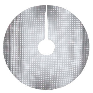 Helles Mosaik: Glossy Gray Abstrakt. Polyester Weihnachtsbaumdecke