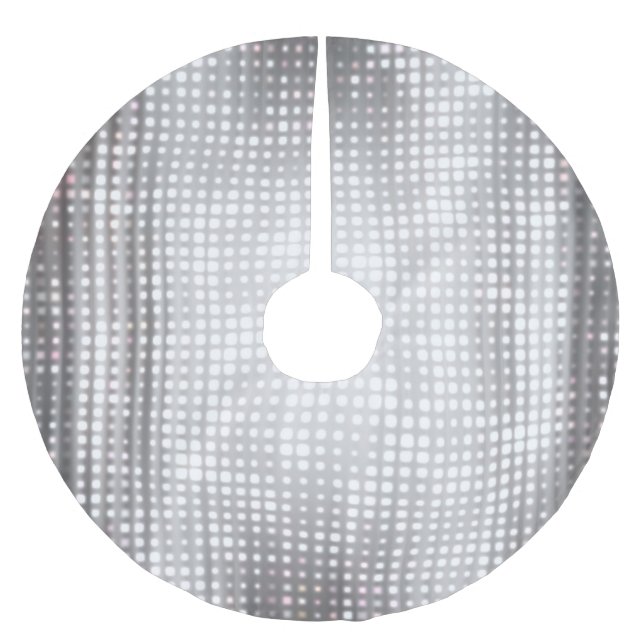 Helles Mosaik: Glossy Gray Abstrakt. Polyester Weihnachtsbaumdecke (Vorderseite)