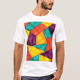 Helles Mosaik Grunge Nahtloses Muster T-Shirt