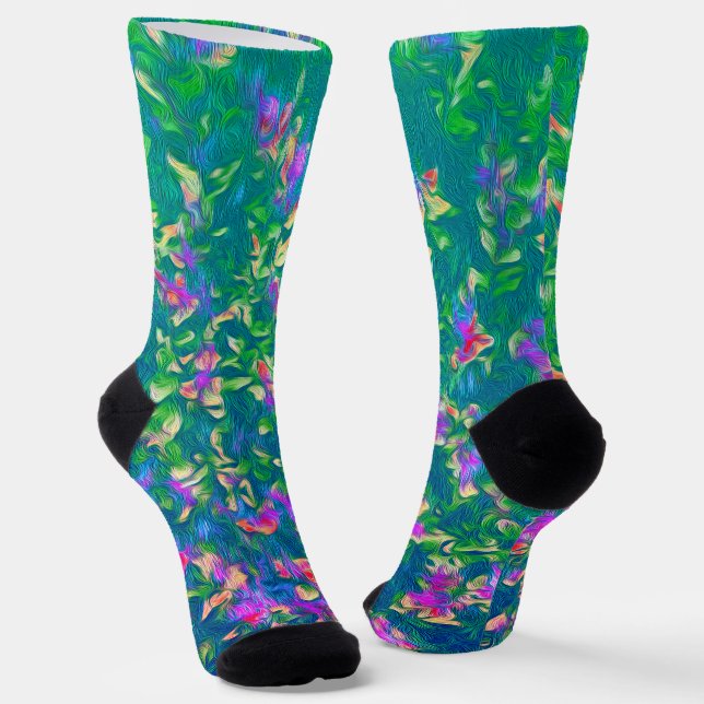 Helles Multicolor-Muster Socken (Gewinkelt)
