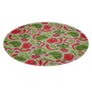 Helles Muster aus frischem Gemüse Schneidebrett