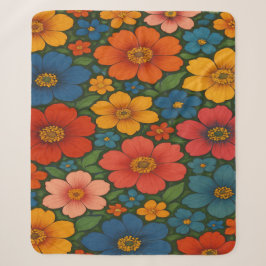 Helles Muster nahtloser Wildblume Sherpadecke
