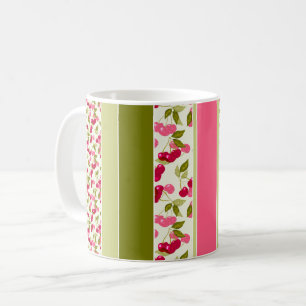Helles Muster von mehrfarbigen Streifen Kaffeetasse