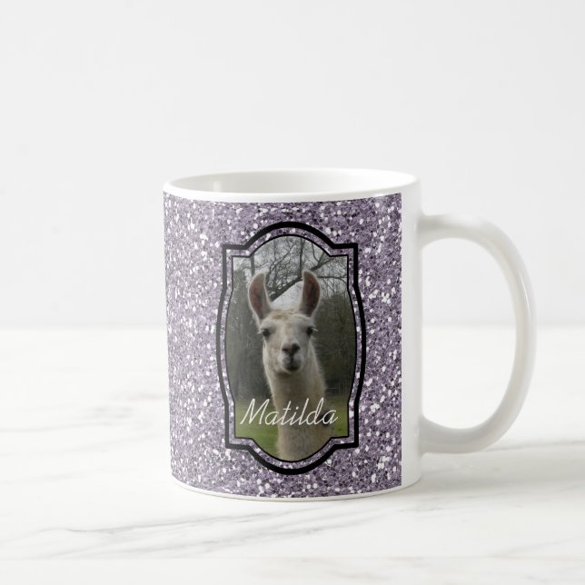 Helles n-Funkelnlama in Smokey Lavendel Kaffeetasse (Rechts)