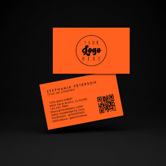 Helles Neon Orange Benutzerdefiniertes Firmenlogo  Visitenkarte