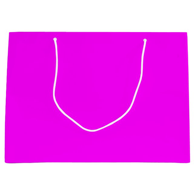 Helles Neon Pink Große Geschenktüte (Vorderseite)