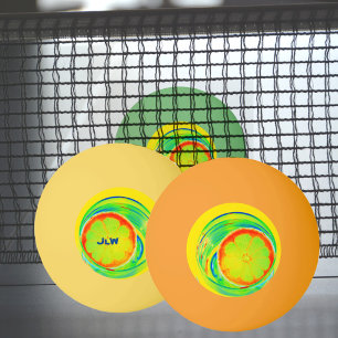 Helles Neon Psychedelic Citrus Anpassbar Tischtennisball