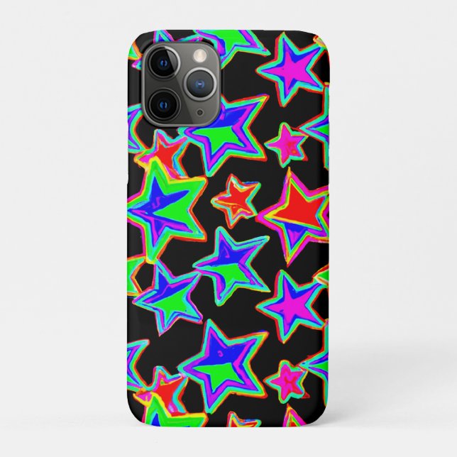 Helles Neon-Sternenlicht-Muster Case-Mate iPhone Hülle (Rückseite)
