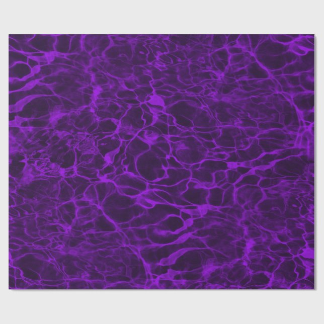 Helles Neonviolettes Flammendes Wasser Geschenkpapier (Flach)