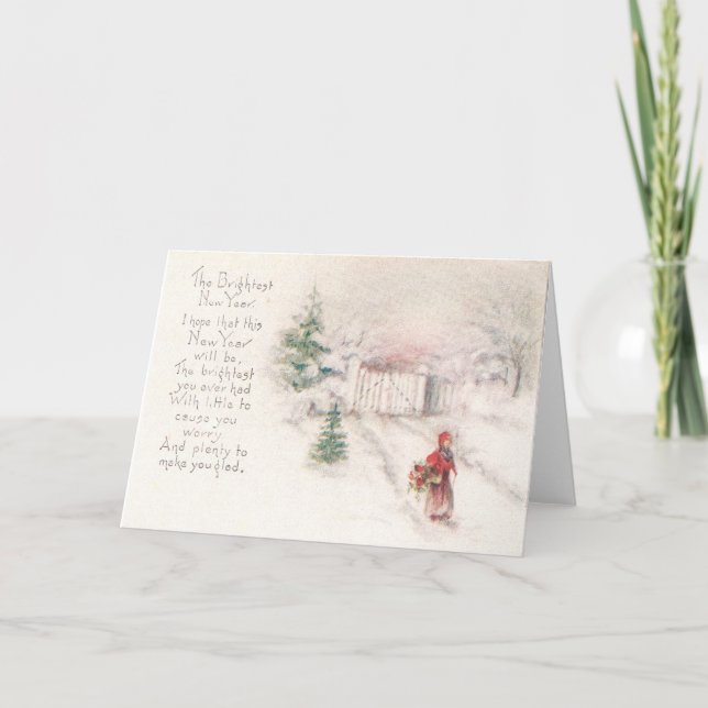 Helles neues Jahr Feiertagskarte (Vorderseite)