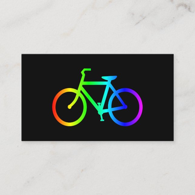 Helles Ombre Rainbow Bicycle Visitenkarte (Vorderseite)