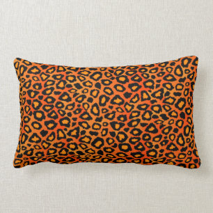 Helles Orange Leopard Tierdruckmuster Lendenkissen
