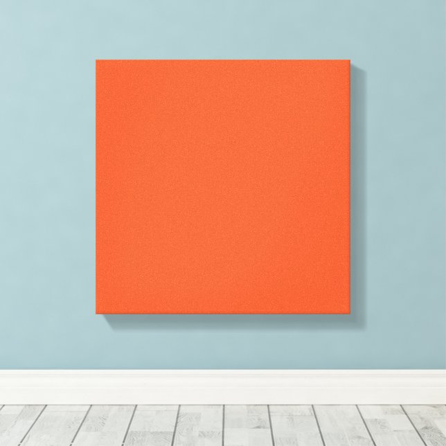 Helles Orange Minimalistisches Einheitliches Hinte Leinwanddruck (Insitu (Holzboden))