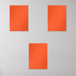Helles Orange Minimalistisches Solid Background Bilderwand Sets