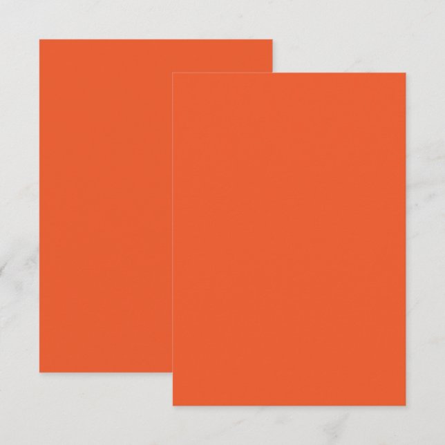 Helles Orange Minimalistisches Solid Background RSVP Karte (Vorne/Hinten)