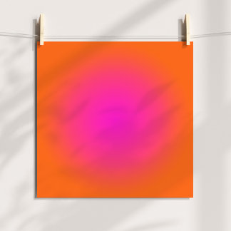 Helles Orange und heißes Magenta-Pink Aura Ombre Poster