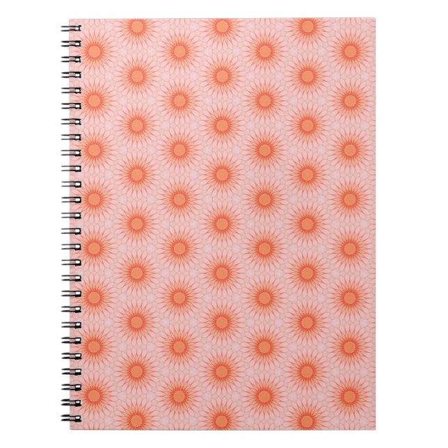 Helles Orange und Pfirsichrosa Notizblock (Vorderseite)