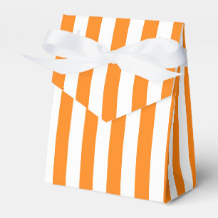 Helles Orange und Weiß gestreifte Halloween Geschenkschachtel