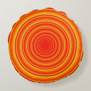 Helles orangefarbenes Runddesign Rundes Kissen
