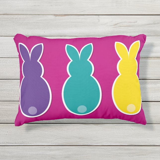Helles Ostern Sonnige Silhouette Kissen Für Draußen (Vorderseite)