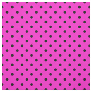 Helles Pink-Schwarz-pickeliges Tupfen-Muster Stoff