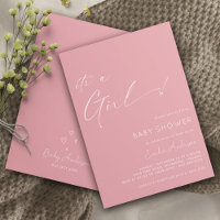 Helles Pink | Simple Heart 'It's a Girl' Baby Show