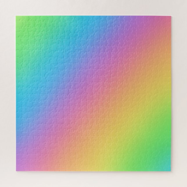 Helles Rainbow Gradient Challenging Jigsaw Puzzle (Vertikal)