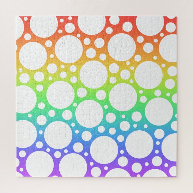 Helles Rainbow Polka Dotted Jigsaw Puzzle (Vertikal)