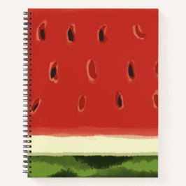 Helles Red Watercolor Watermelon Spiral Notebook Notizbuch