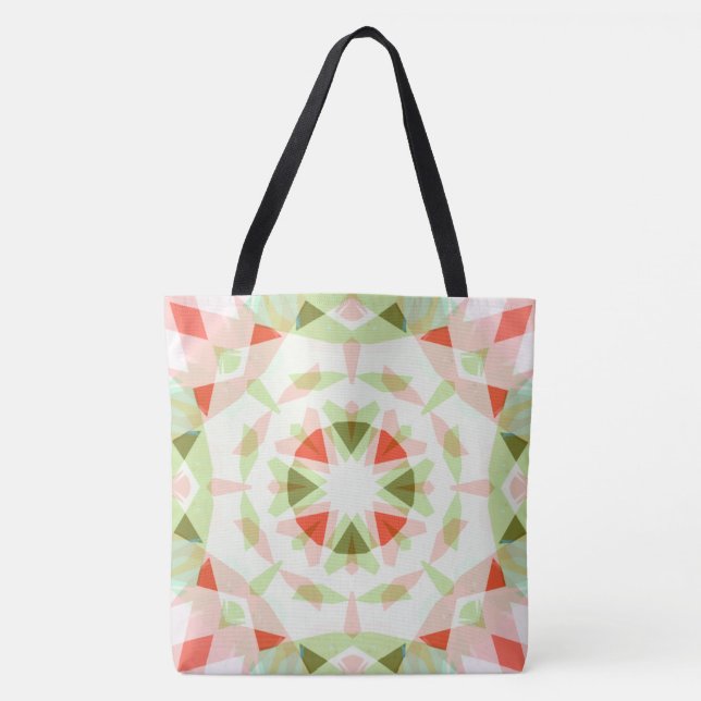 Helles Red Winter Green Star Weihnachtsgeschäft Tasche (Vorderseite)