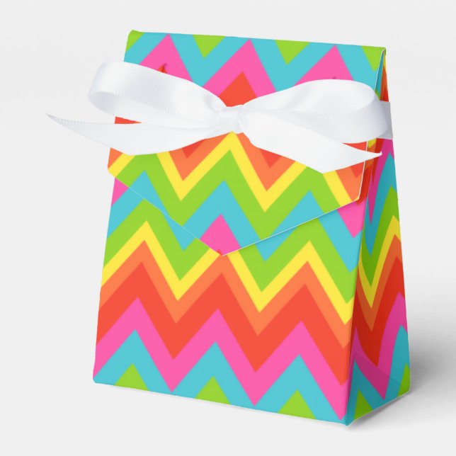 Helles Regenbogen Streifen Bevorzugung Box Geschenkschachtel (Vorderseite)