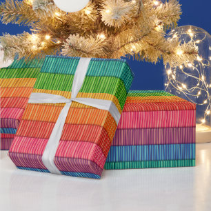 Helles Regenbogen Streifen Muster Geschenkpapier