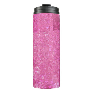 Helles Rosa abstraktes Mosaik Glanz Thermosbecher