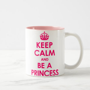 Helles Rosa behalten Ruhe und sind eine Prinzessin Zweifarbige Tasse