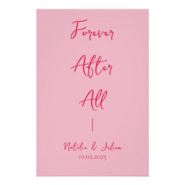 Helles Rosa für immer nach der Hochzeit Poster