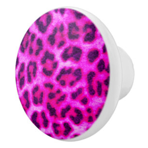 Helles Rosa Leopardenprint Keramikknauf
