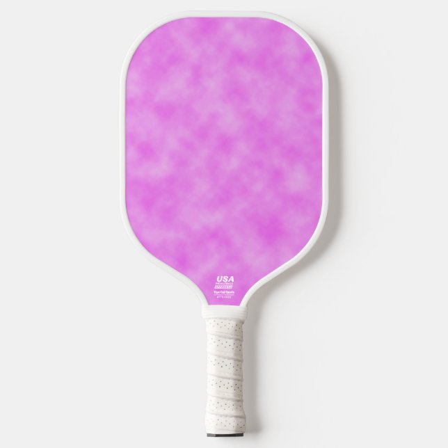 Helles, rosa, Lila, wolkiges Muster Pickleball Schläger (Vorderseite)