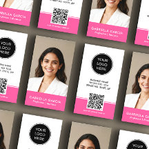 Helles Rosa Logo QR-Code Foto Professional