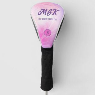 Helles rosa Swirbeldesign Mit Monogramm Golf Headcover