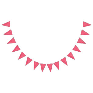 Helles rosa Textildesign mit zentraler Blu Wimpelkette