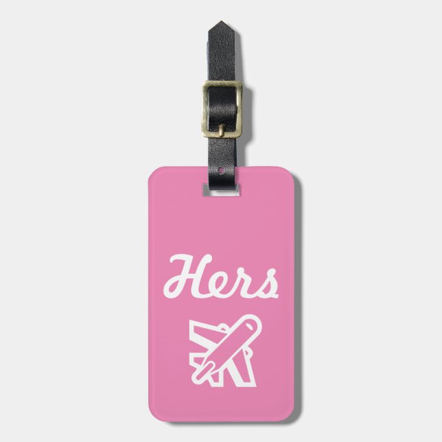 Helles, rosa und weiße Gepäckmarke Gepäckanhänger (Vorderseite vertikal)