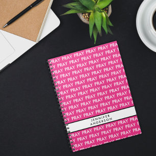 Helles rosa und weißes minimalistisches Gebetsheft Notizblock
