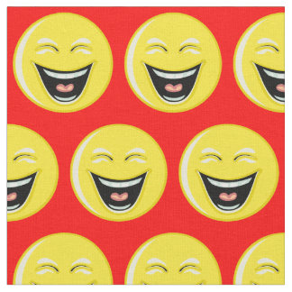 Helles Rot mit Lachen Stoff