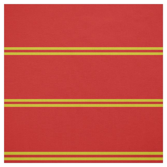 Helles rotes, goldgestreiftes Design Stoff (Muster)