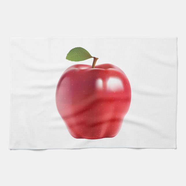Helles rotes saftiges köstliches Apple Handtuch (Horizontal)