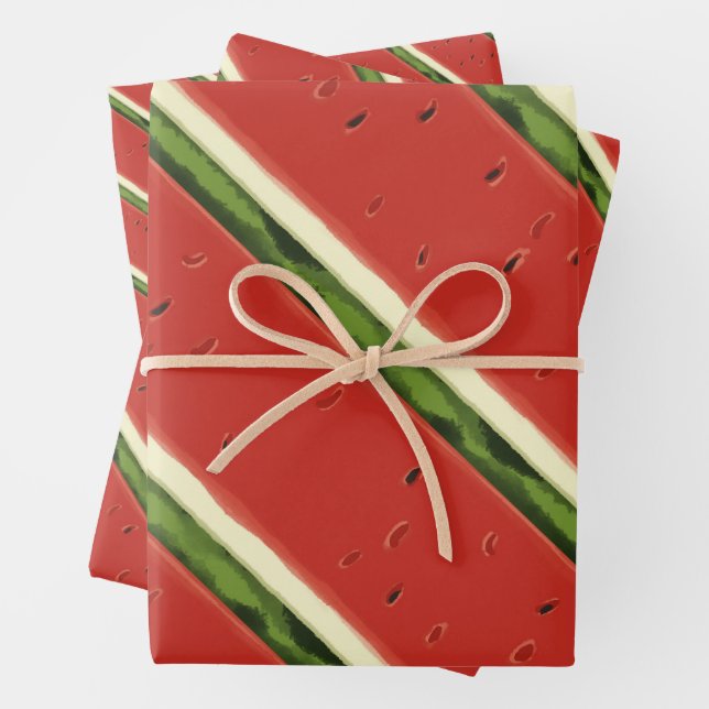 Helles Rotes Wasser Wassermelone Set Geschenkpapier Set (Beispiel)