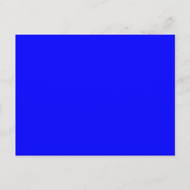 Helles Royal Blue Solid Trend - Hintergrund Postkarte (Vorderseite)