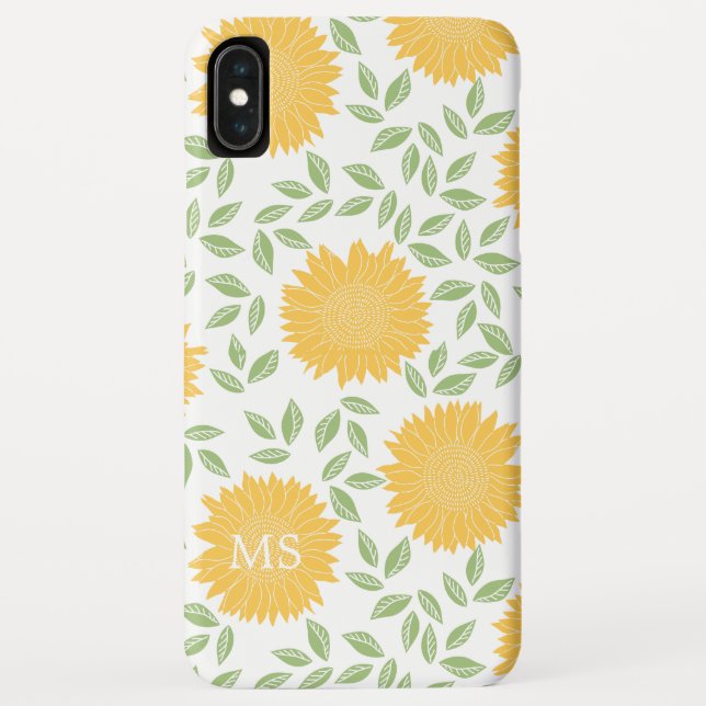 Helles, rustikales, sonnenblumengeschmücktes Muste Case-Mate iPhone Hülle (Rückseite)